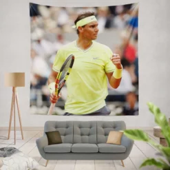 Extraordinary Tennis Player Rafael Nadal Tapestry