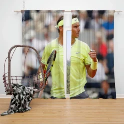 Extraordinary Tennis Player Rafael Nadal Window Curtain