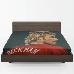 F C Cup Football Player David Beckham Fitted Sheet 1