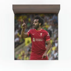 FA Cup Football Player Mohamed Salah Fitted Sheet