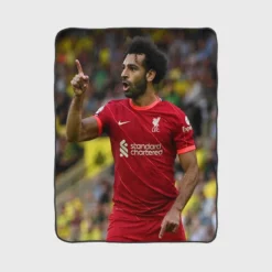 FA Cup Football Player Mohamed Salah Fleece Blanket 1