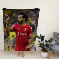 FA Cup Football Player Mohamed Salah Fleece Blanket