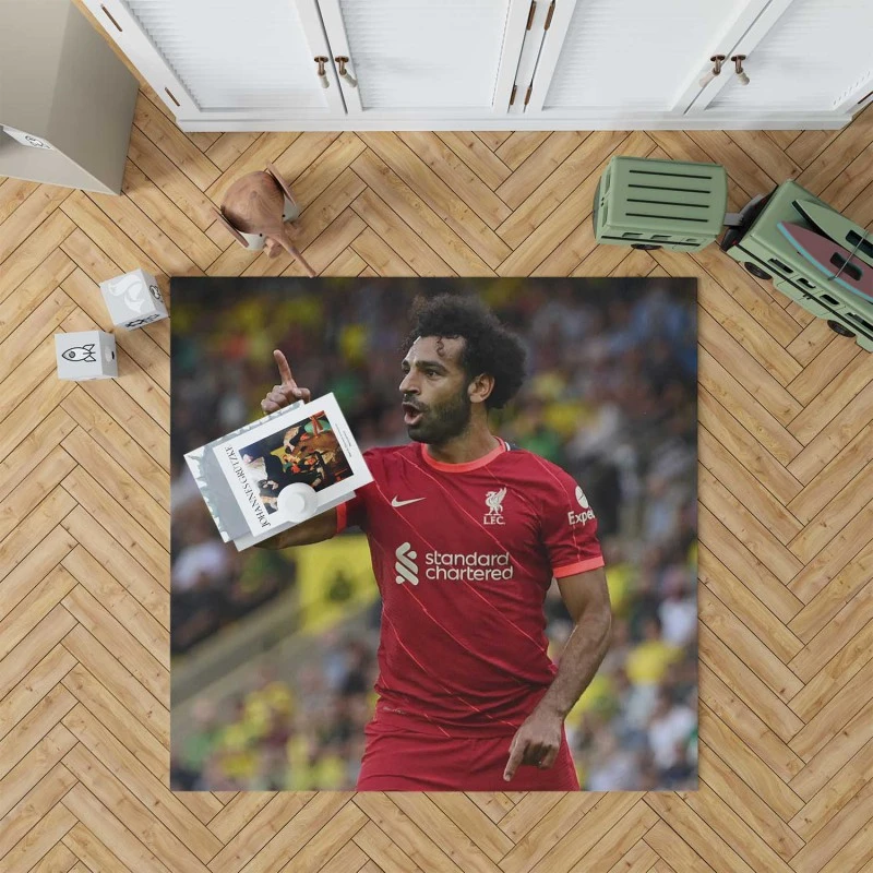 FA Cup Football Player Mohamed Salah Rug