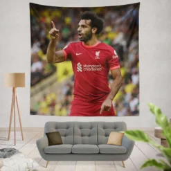 FA Cup Football Player Mohamed Salah Tapestry