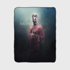 FA Cup Football Player Paul Pogba Fleece Blanket 1