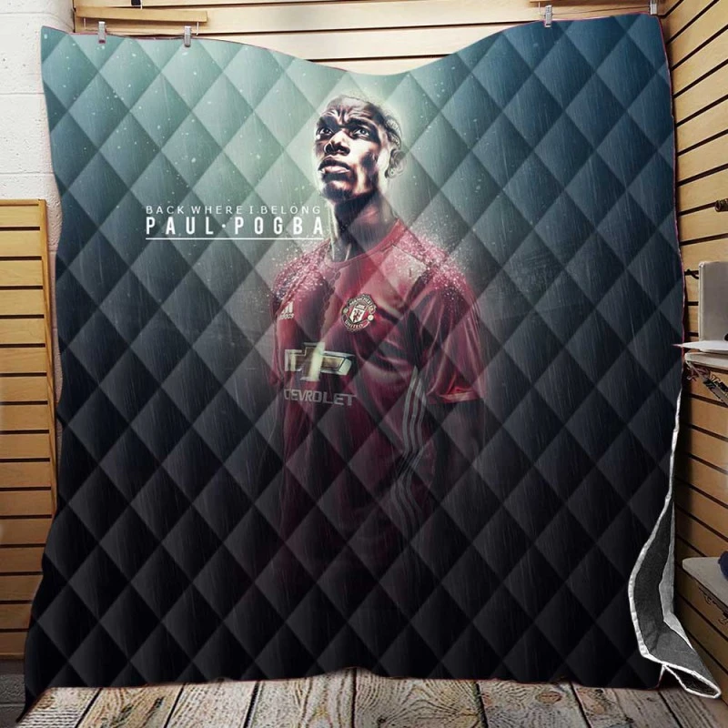 FA Cup Football Player Paul Pogba Quilt Blanket