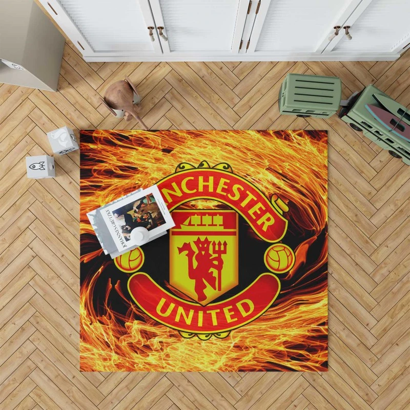 FA Cup Soccer Team Manchester United FC Rug
