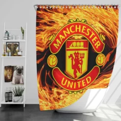 FA Cup Soccer Team Manchester United FC Shower Curtain
