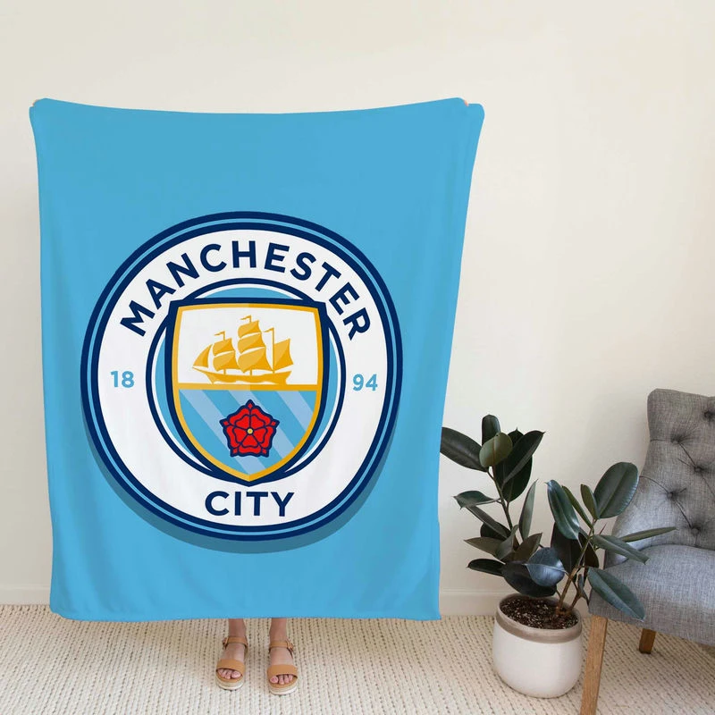 FA Cup Winning Club Manchester City FC Fleece Blanket