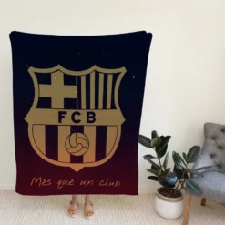 FC Barcelona Competitive Soccer Team Fleece Blanket