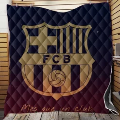 FC Barcelona Competitive Soccer Team Quilt Blanket