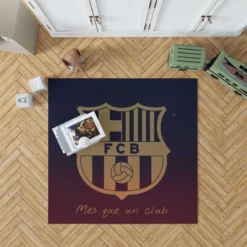 FC Barcelona Competitive Soccer Team Rug