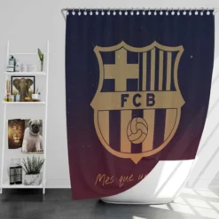 FC Barcelona Competitive Soccer Team Shower Curtain