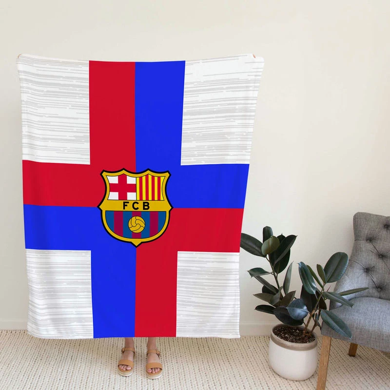 FC Barcelona Confident Spanish Football Club Fleece Blanket