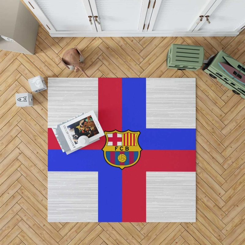 FC Barcelona Confident Spanish Football Club Rug