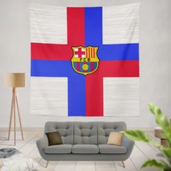 FC Barcelona Confident Spanish Football Club Tapestry