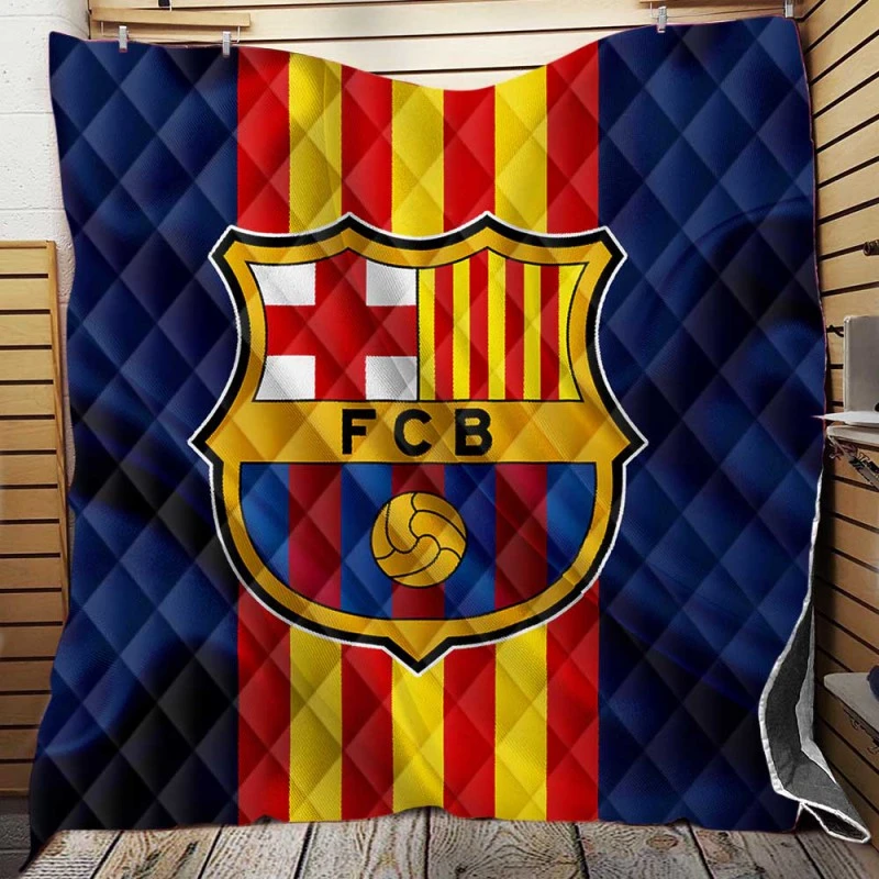 FC Barcelona Copa del Rey League Football Club Quilt Blanket