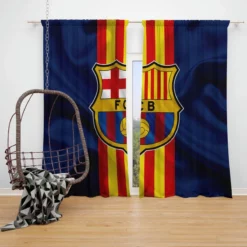 FC Barcelona Copa del Rey League Football Club Window Curtain