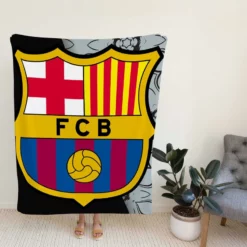 FC Barcelona Football Club Fleece Blanket