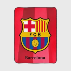 FC Barcelona Football Team Logo Fleece Blanket 1