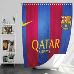 FC Barcelona International Football Club Shower Curtain