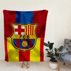 FC Barcelona La Liga Football Club Fleece Blanket