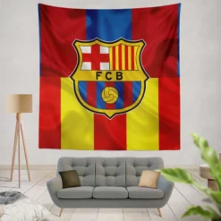 FC Barcelona La Liga Football Club Tapestry