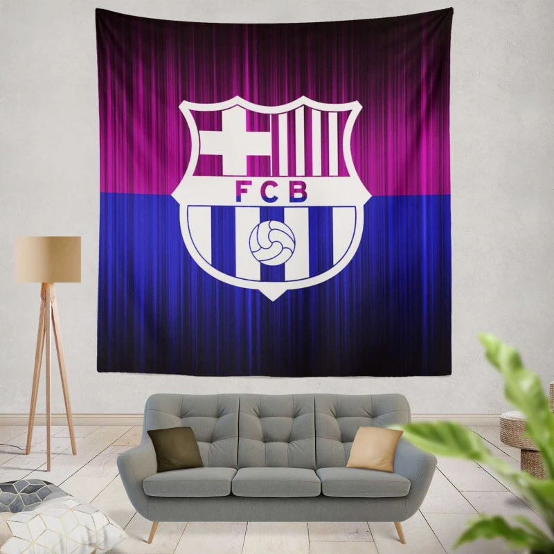 FC Barcelona Popular Football Club Tapestry