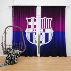 FC Barcelona Popular Football Club Window Curtain