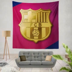 FC Barcelona Popular Spanish Football Team Tapestry