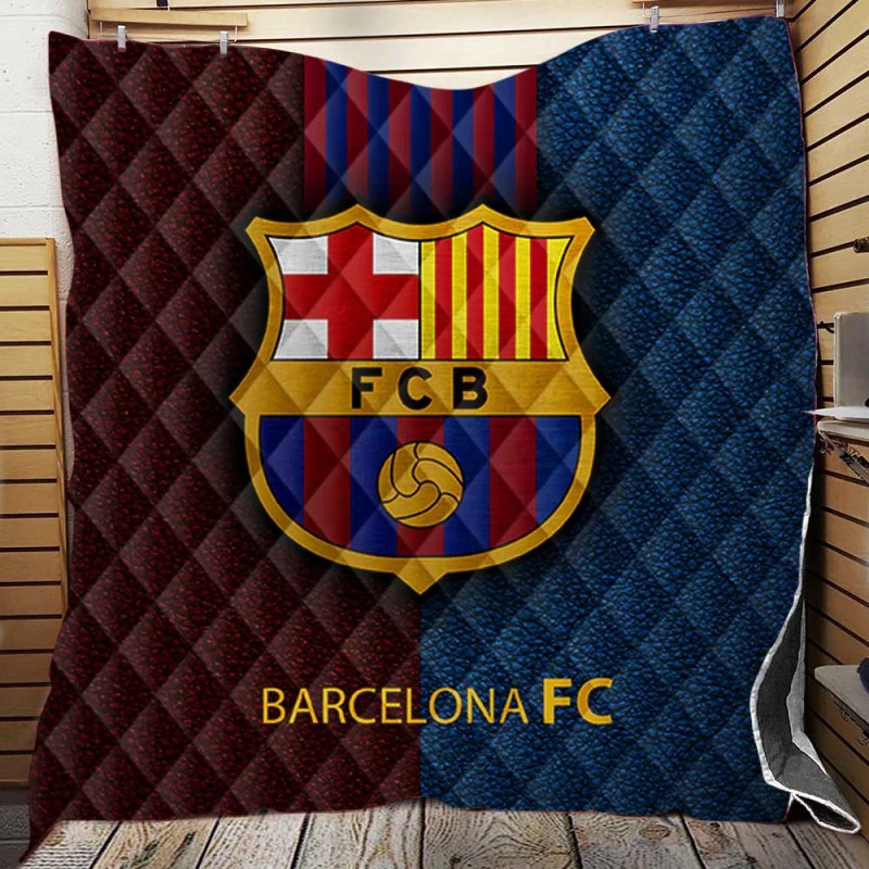 FC Barcelona Professional Spanish Football Club Quilt Blanket