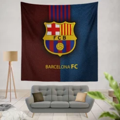 FC Barcelona Professional Spanish Football Club Tapestry