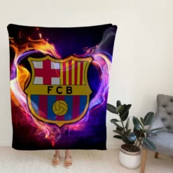 FC Barcelona Soccer Club Fleece Blanket