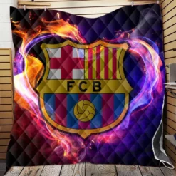 FC Barcelona Soccer Club Quilt Blanket