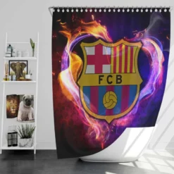 FC Barcelona Soccer Club Shower Curtain