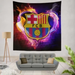 FC Barcelona Soccer Club Tapestry