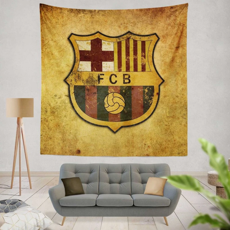 FC Barcelona Spanish Football Club Tapestry