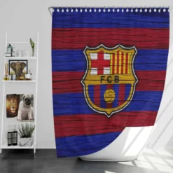FC Barcelona Strongest Spanish Football Team Shower Curtain