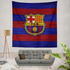 FC Barcelona Strongest Spanish Football Team Tapestry