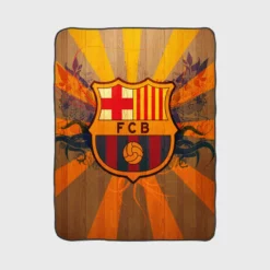 FC Barcelona Super Copa de Espana winning Team Fleece Blanket 1