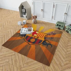 FC Barcelona Super Copa de Espana winning Team Rug 1