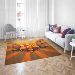 FC Barcelona Super Copa de Espana winning Team Rug 2