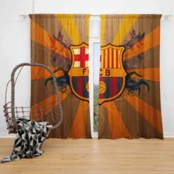 FC Barcelona Super Copa de Espana winning Team Window Curtain