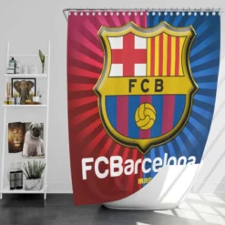 FC Barcelona largest social media following Team Shower Curtain