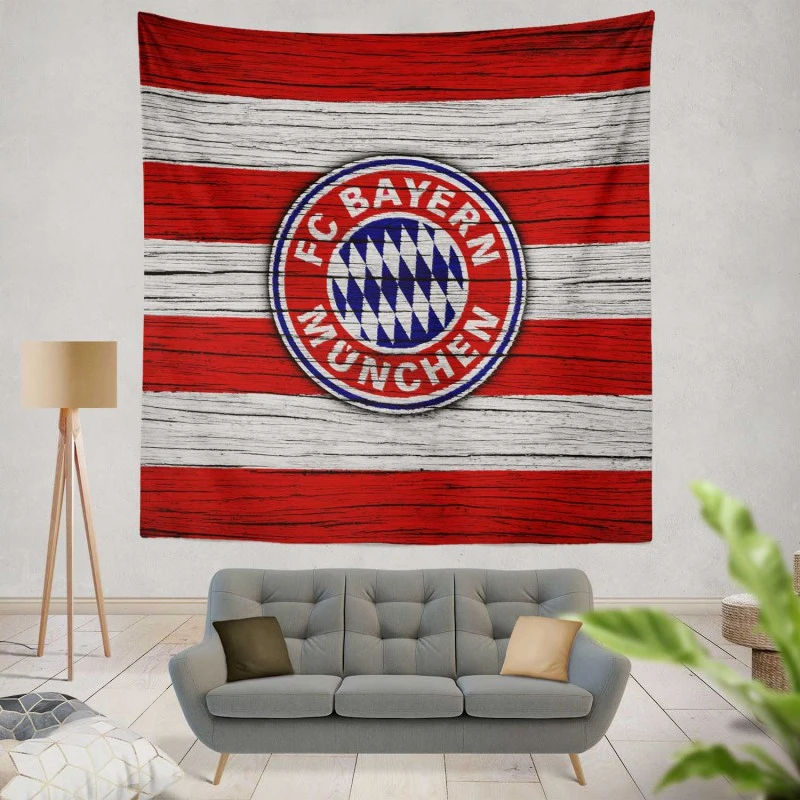 FC Bayern Munich Football Club Logo Tapestry