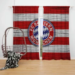 FC Bayern Munich Football Club Logo Window Curtain