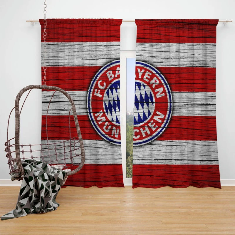 FC Bayern Munich Football Club Logo Window Curtain