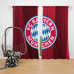 FC Bayern Munich Professional Football Club Window Curtain