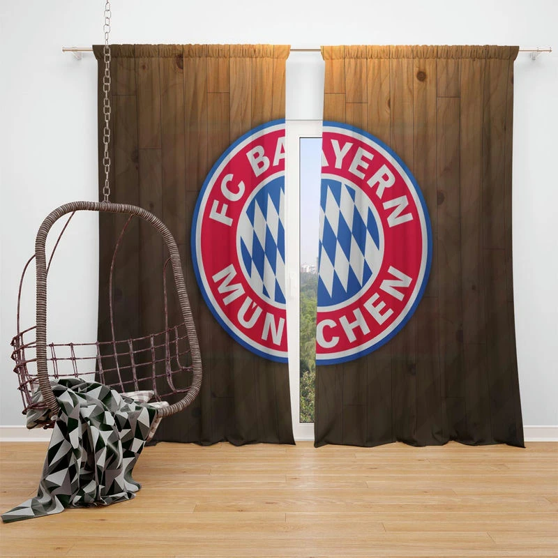FC Bayern Munich Soccer Club Window Curtain