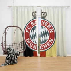FC Bayern Munich Strong Soccer Team Window Curtain
